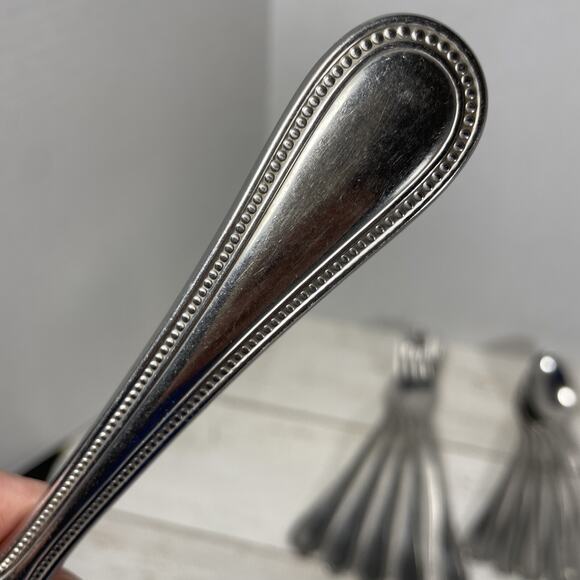 TOWLE 18/8 Stainless BEADED ANTIQUE Germany Flatware 29! Pieces - Picture 2 of 11
